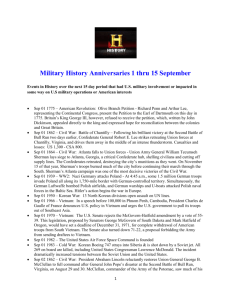 Military History Anniversaries 0901 thru 091515
