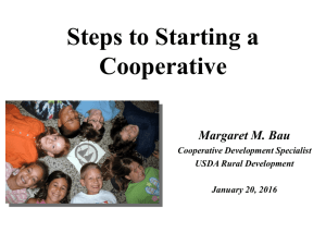 Steps for Starting a Cooperative - University of Wisconsin Center for