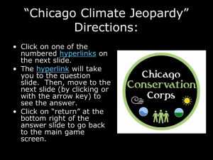 Chicago Climate Jeopardy - Chicago Conservation Corps (C3)