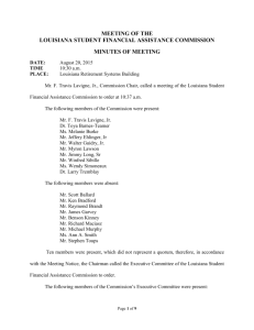 August LASFAC Meeting minutes - Louisiana Office of Student