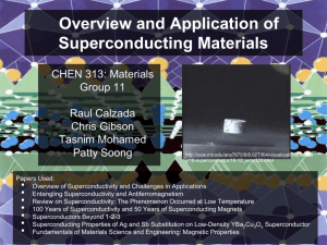 Overview and Application of Superconducting Materials