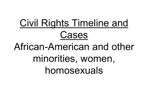 Civil Rights Timeline and Cases