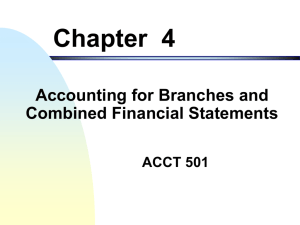 Accounting for Branches