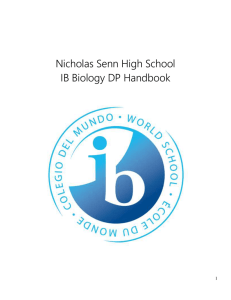 IB Biology Handbook 2015-16