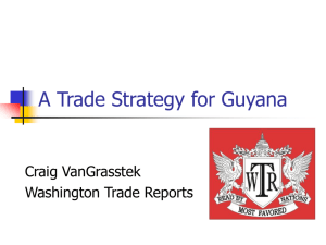 A Trade Strategy for Guyana - Caribbean Trade Reference Centre