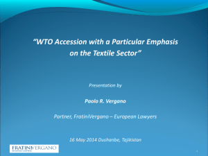 Impact of WTO accession for Tajikistan's textile sector