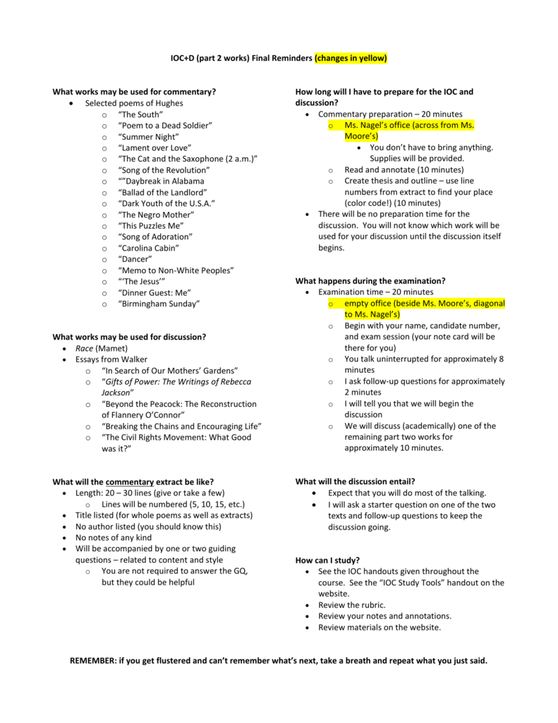 Ioc And Final Exam Study Guide