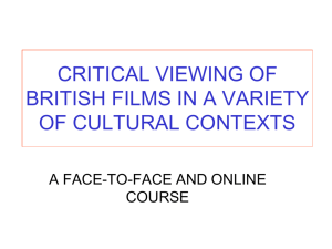 Simon Gill - Critical Viewing of British Films in a Variety of Cultural