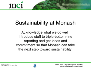 Environmental management - Administration, Monash University