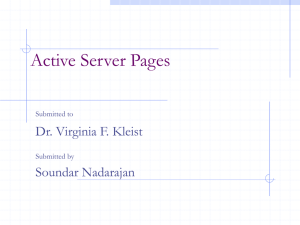 Active Server Pages