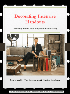 2015-DZ Handouts and Forms - The Decorating and Staging