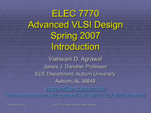 ELEC7770 Advanced VLSI Design Spring 2007