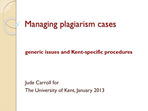 Managing plagiarism cases