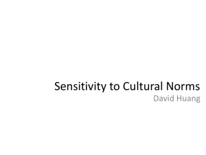 Sensitivity to Cultural Norms E(REF)