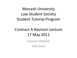 before the contract is formed - Monash Law Students' Society
