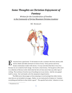 About the Fantasy Genre for SMCA Parents, 8-25-14