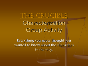 Crucible: Characterization and Film Lead-In ppt