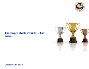 Taxation of stock awards