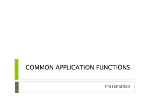 common application functions