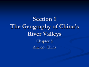 Chapter 5.1: The Geography of China's River Valleys