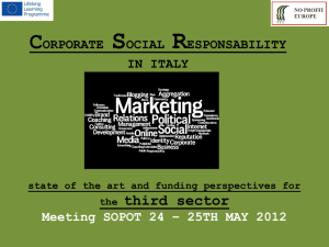 CORPORATE SOCIAL RESPONSABILITY IN ITALY