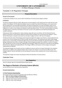 Bachelor of Forestry Science