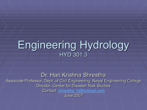 Engineering Hydrology HYD 301.3