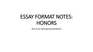 PowerPoint essay format notes