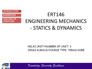 ERT146 ENGINEERING MECHANICS STATICS