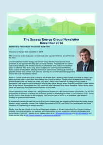 The Sussex Energy Group Newsletter December 2014