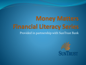Money Matters Financial Literacy Series