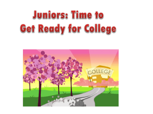 Juniors: It's Time to Get Ready for College