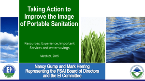 Taking Action to Improve the Image of Portable Sanitation