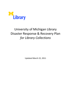 Central MLibrary Disaster Response Supplies {Restricted}