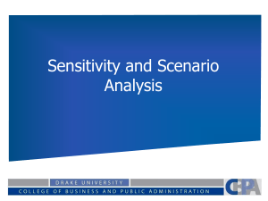 Sensitivity and Scenario Analysis