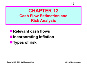 CHAPTER 12 Cash Flow Estimation and Other Topics in Capital
