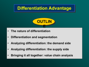 Competitive Advantage and Industry Evolution