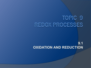 OXIDATION AND REDUCTION