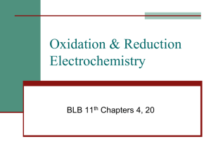 Oxidation & Reduction Electrochemistry