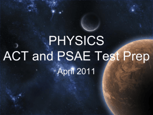 Physics PSAE Review