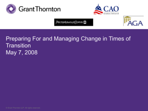 Managing Change In Changing Times May 7, 2008