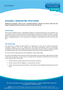 building / renovating your home