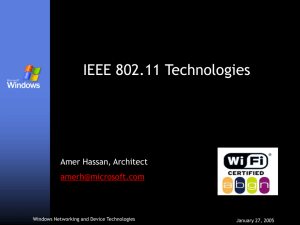 Wireless Technologies and .11n