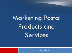 Mod 12 Marketing Postal Products and Ser[...]