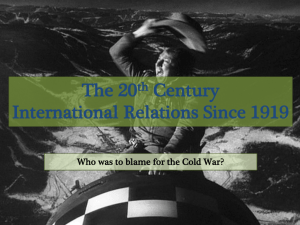 The Twentieth Century: International Relations since 1919 Core Study