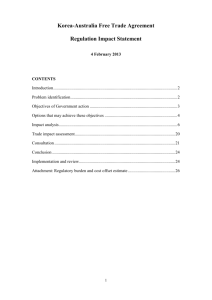 Korea-Australia Free Trade Agreement RIS – DOCX