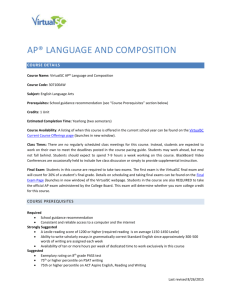 AP Language and Composition - SCDE