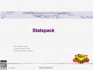 StatsPack - Department of Computer and Information Science
