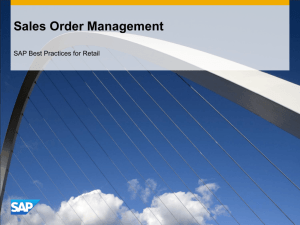 Sales Order Management