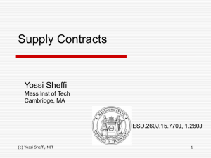 Supply Contracts